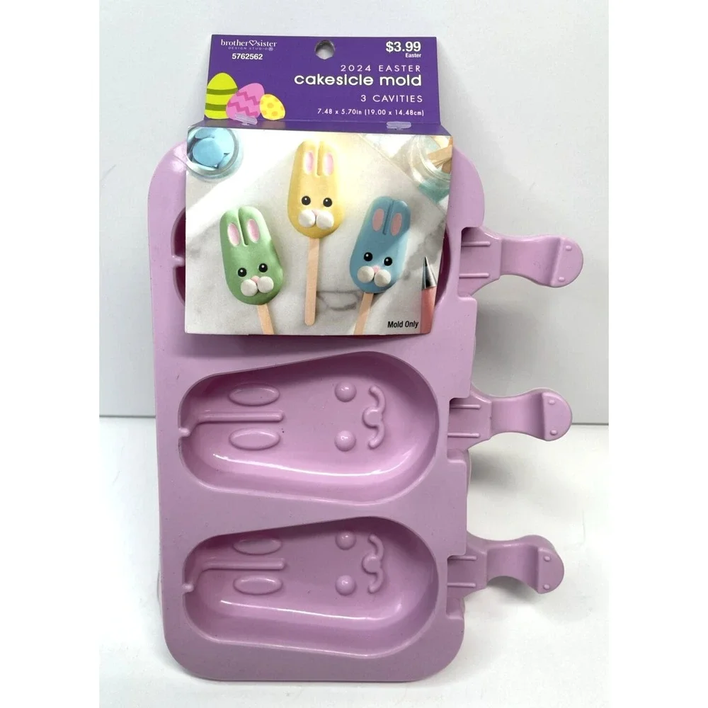 Brother sister design studio Easter Bunny Cakesicle Silicone 3 cavities
